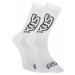 Styx high white socks with black logo