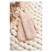 Warm women's one-finger gloves, beige