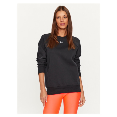 Under Armour Mikina Ua Rival Fleece Crew 1379508 Čierna Loose Fit