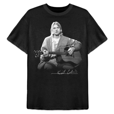 Kurt Cobain tričko Guitar Live Photo Čierna