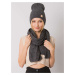 Dark grey winter set, hat and scarf RUE PARIS