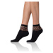 Dámské ponožky s ozdobným lemem model 15443297 COTTON SOCKS - BELLINDA - černá 39 - 42