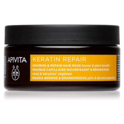 Apivita Keratin Repair obnovujúca maska pre poškodené vlasy s keratínom