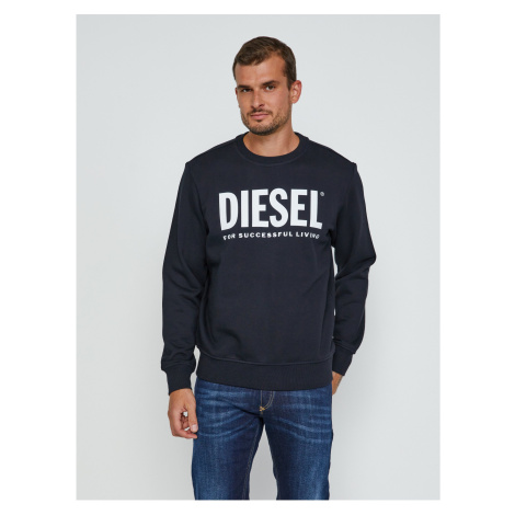 Men's Black Sweatshirt Diesel Girk-Ecologo - Men's