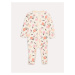 LC Waikiki Crew Neck Long Sleeve Patterned Baby Girl Jumpsuit