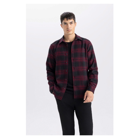 DEFACTO Regular Fit Plaid Flannel Long Sleeve Shirt