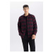 DEFACTO Regular Fit Plaid Flannel Long Sleeve Shirt