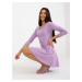 Light purple flowing minidress with pockets