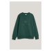 MIKINA GANT REG TONAL SHIELD C-NECK SWEAT TARTAN GREEN