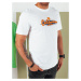 Pánske tričko s potlačou biele Dstreet RX5371