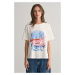 TRIČKO GANT REL SCENERY PRINT SS T-SHIRT EGGSHELL