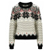 Dale of Norway Vilja Womens Knit Sweater Black/Off White/Red Rose Sveter