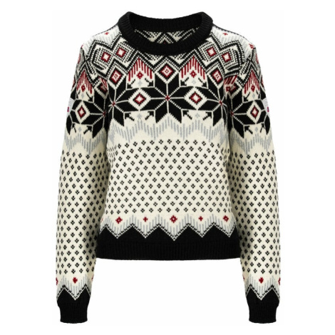 Dale of Norway Vilja Womens Knit Sweater Black/Off White/Red Rose Sveter