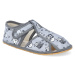 Barefoot papučky Baby bare - s prierezmi grey cat šedé