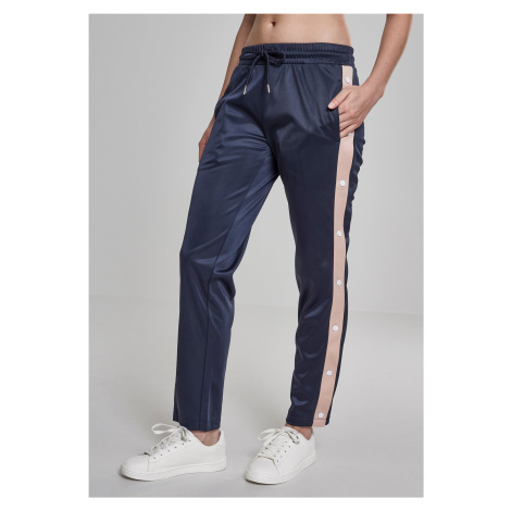 Women's sweatpants with button in navy blue/light pink/white Urban Classics