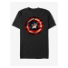 Čierne unisex tričko ZOOT.Fan Marvel Flag Shield