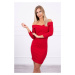 Dress with red V-neck
