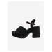 Black women's heeled sandals in suede finish ONLY Alba-1 - Women