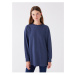 LC Waikiki Crew Neck Plain Long Sleeve Oversize Women's Tunic