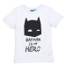Batman chlapčenské biele tričko batman is my hero