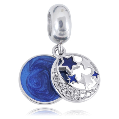 Linda's Jewelry Prívesok na náramok Mesiac a Hviezdy chirurgická oceľ IP036