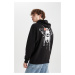 DEFACTO Oversize Fit Back Printed Hooded Sweatshirt