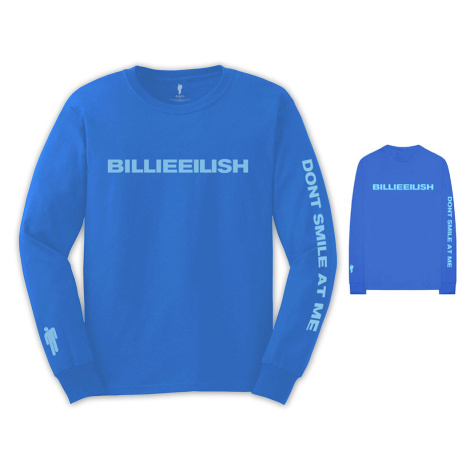 Billie Eilish tričko Smile Modrá