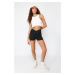 Trendyol Black Restorer Extra Short Knitted Sports Shorts/Short Leggings