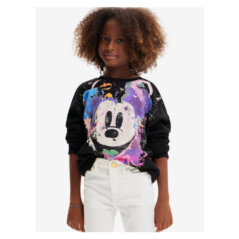 Čierna dievčenská mikina Desigual Mickey