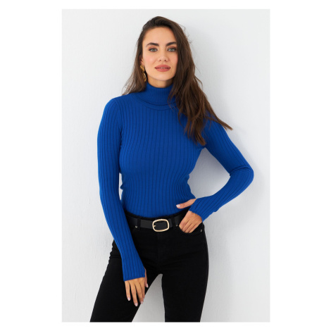 Cool & Sexy Women's Saks Turtleneck Knitwear Blouse