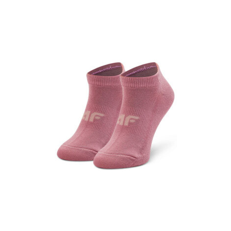 4F Súprava 3 párov kotníkových ponožiek unisex HJL22-JSOD003 Ružová