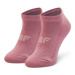 4F Súprava 3 párov kotníkových ponožiek unisex HJL22-JSOD003 Ružová