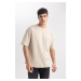 DEFACTO Oversize Fit Crew Neck Short Sleeve 100% Cotton Heavy Fabric Basic T-Shirt