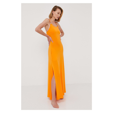 Plážové šaty Max Mara Leisure oranžová farba