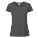 Iconic 195 Ringspun Premium Premium Fruit of the Loom Graphite Women's T-shirt