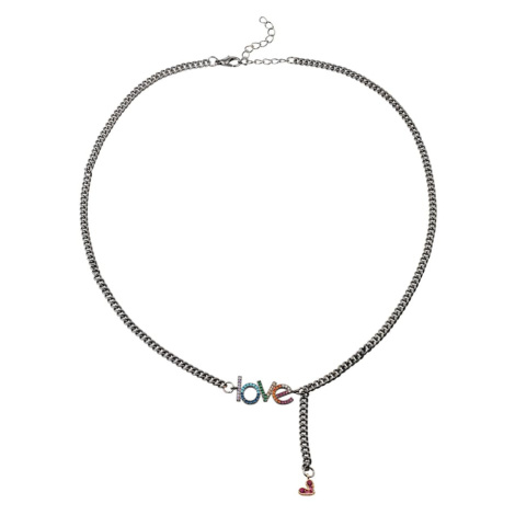 Urban Classics Retiazka 'LOVE'  zmiešané farby / strieborná