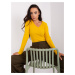Navy yellow fitted classic women's sweater