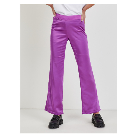 Purple Women's Satin Trousers ONLY Paige - Women
