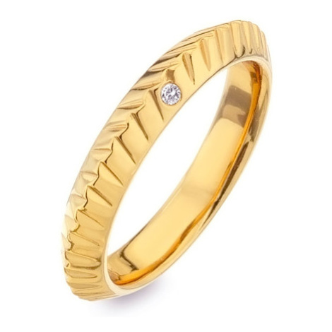 Hot Diamonds Moderný pozlátený prsteň s diamantom Jac Jossa Hope DR228 56 mm