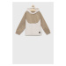 Detská mikina Abercrombie & Fitch béžová farba, s kapucňou, jednofarebná
