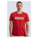 Red men's Dstreet T-shirt with print