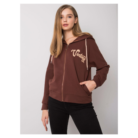 Dark brown zip-up sweatshirt