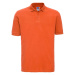 Orange Men's Polo Shirt 100% Cotton Russell