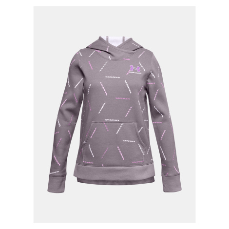 Mikina Under Armour Rival Fleece s potlačou kapucne - dievčatá