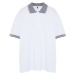 Trendyol White Large Size Regular/Normal Cut Polo Neck T-Shirt