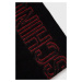 Vlnená čiapka Moschino čierna farba, z tenkej pleteniny, vlnená
