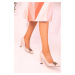 Soho Beige Women's Classic Heeled Shoes 16659