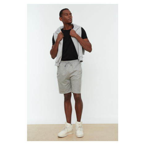 Trendyol Gray Men's Regular Fit Paneled Shorts & Bermuda