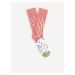 Bielo-ružové vzorované ponožky v darčekovom balení Celio