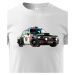 Dětské tričko s policejním autem - krásný barevný motiv s plnými barvami